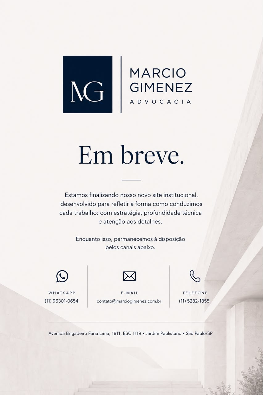 Marcio Gimenez Advocacia — novo site institucional em breve